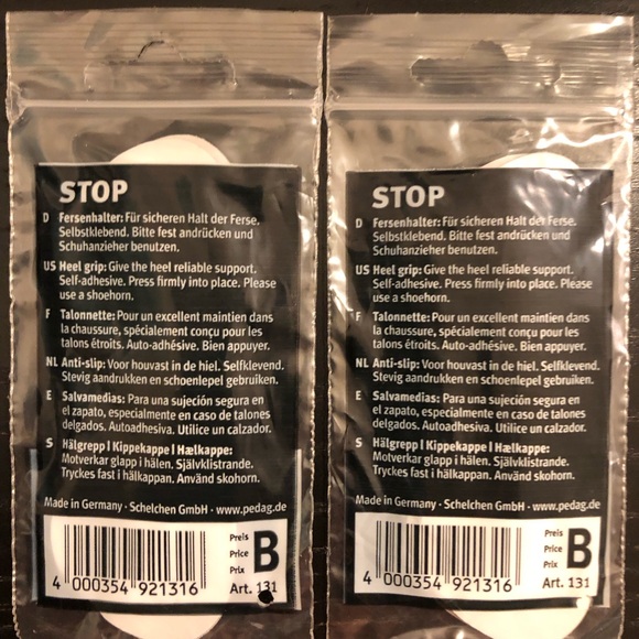 pedag "Stop Suede Leather Heel Grips"
Ease pain and walk normally, 2 pairs - Picture 8 of 9